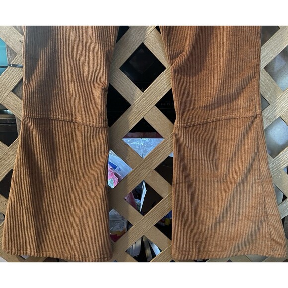 NWT KATE QUINN Women’s Corduroy Sienna Brown Organic Cotton Flare Leg Pants 14 - Picture 5 of 9